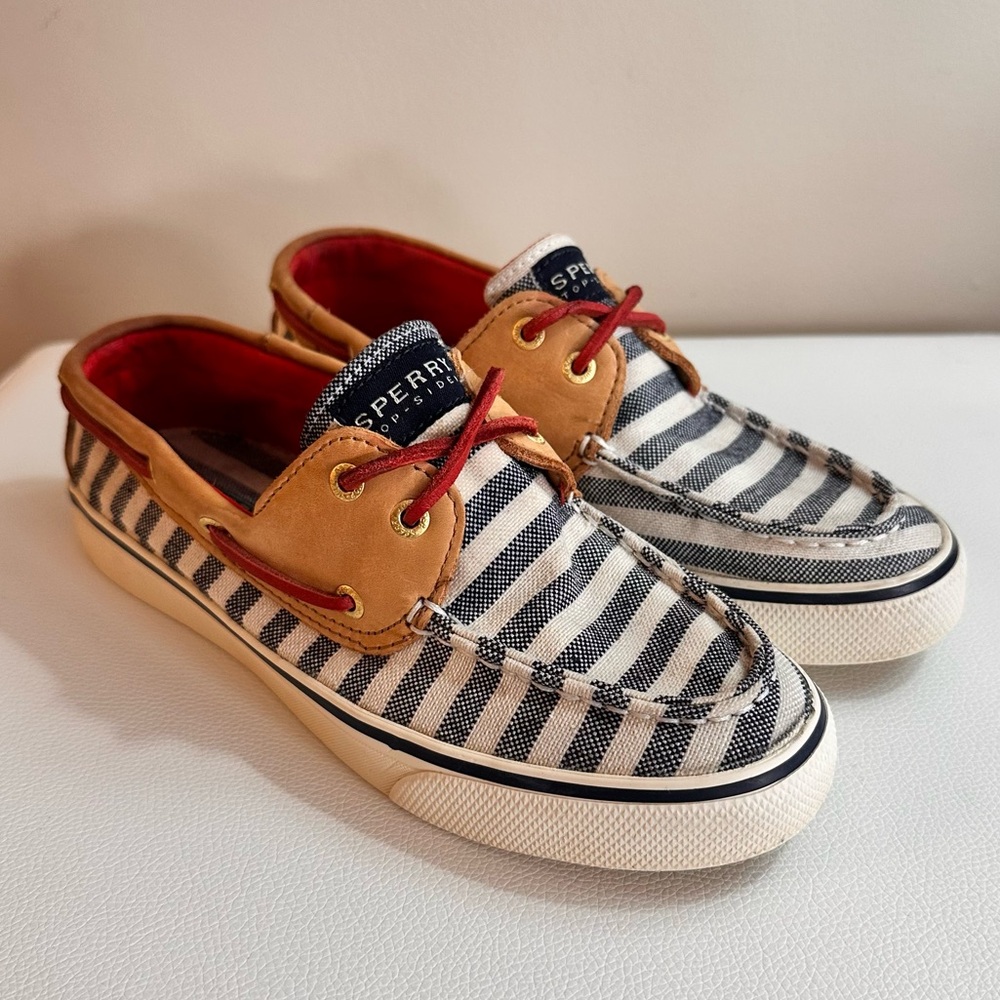 Sperry Top-Sider Boat Shoes – Women’s Size 7M – Canvas & Real Leather
